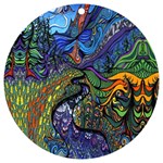 Psychedelic Digital Art Artwork Landscape Colorful UV Print Acrylic Ornament Round