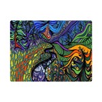 Psychedelic Digital Art Artwork Landscape Colorful Premium Plush Fleece Blanket (Mini)