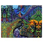 Psychedelic Digital Art Artwork Landscape Colorful Premium Plush Fleece Blanket (Medium)