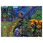 Psychedelic Digital Art Artwork Landscape Colorful Premium Plush Fleece Blanket (Extra Small)