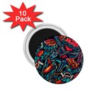 Vintage Tattoos Colorful Seamless Pattern 1.75  Magnets (10 pack) 