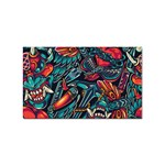 Vintage Tattoos Colorful Seamless Pattern Sticker (Rectangular)