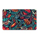 Vintage Tattoos Colorful Seamless Pattern Magnet (Rectangular)