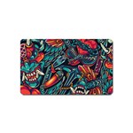 Vintage Tattoos Colorful Seamless Pattern Magnet (Name Card)