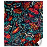 Vintage Tattoos Colorful Seamless Pattern Canvas 20  x 24 