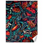 Vintage Tattoos Colorful Seamless Pattern Canvas 36  x 48 