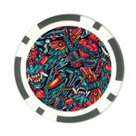 Vintage Tattoos Colorful Seamless Pattern Poker Chip Card Guard