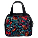 Vintage Tattoos Colorful Seamless Pattern Classic Handbag (Two Sides)