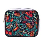 Vintage Tattoos Colorful Seamless Pattern Mini Toiletries Bag (One Side)