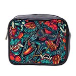 Vintage Tattoos Colorful Seamless Pattern Mini Toiletries Bag (Two Sides)