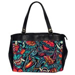 Vintage Tattoos Colorful Seamless Pattern Oversize Office Handbag (2 Sides)