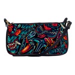 Vintage Tattoos Colorful Seamless Pattern Shoulder Clutch Bag