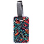 Vintage Tattoos Colorful Seamless Pattern Luggage Tag (two sides)