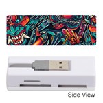 Vintage Tattoos Colorful Seamless Pattern Memory Card Reader (Stick)