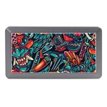 Vintage Tattoos Colorful Seamless Pattern Memory Card Reader (Mini)