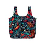 Vintage Tattoos Colorful Seamless Pattern Full Print Recycle Bag (S)