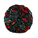 Vintage Tattoos Colorful Seamless Pattern Standard 15  Premium Flano Round Cushions