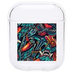 Vintage Tattoos Colorful Seamless Pattern Hard PC AirPods 1/2 Case