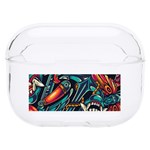 Vintage Tattoos Colorful Seamless Pattern Hard PC AirPods Pro Case