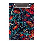 Vintage Tattoos Colorful Seamless Pattern A5 Acrylic Clipboard