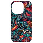 Vintage Tattoos Colorful Seamless Pattern iPhone 14 Pro Black UV Print Case