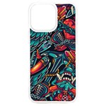 Vintage Tattoos Colorful Seamless Pattern iPhone 15 Plus TPU UV Print Case