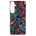 Vintage Tattoos Colorful Seamless Pattern Samsung Galaxy S24 Ultra 6.9 Inch TPU UV Case