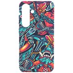 Vintage Tattoos Colorful Seamless Pattern Samsung Galaxy S24 6.2 Inch Black TPU UV Case