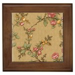 Flowers, Branches, Desenho, Edge, Leaves Framed Tile