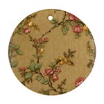 Flowers, Branches, Desenho, Edge, Leaves Ornament (Round)