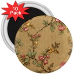 Flowers, Branches, Desenho, Edge, Leaves 3  Magnets (10 pack) 