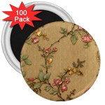 Flowers, Branches, Desenho, Edge, Leaves 3  Magnets (100 pack)