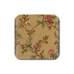 Flowers, Branches, Desenho, Edge, Leaves Rubber Square Coaster (4 pack)