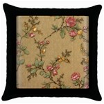 Flowers, Branches, Desenho, Edge, Leaves Throw Pillow Case (Black)