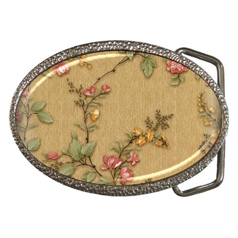 Flowers, Branches, Desenho, Edge, Leaves Belt Buckles from ArtsNow.com Front