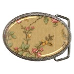 Flowers, Branches, Desenho, Edge, Leaves Belt Buckles