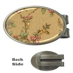 Flowers, Branches, Desenho, Edge, Leaves Money Clips (Oval) 