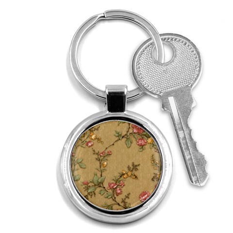 Flowers, Branches, Desenho, Edge, Leaves Key Chain (Round) from ArtsNow.com Front