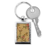 Flowers, Branches, Desenho, Edge, Leaves Key Chain (Rectangle)