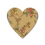 Flowers, Branches, Desenho, Edge, Leaves Heart Magnet