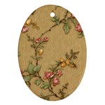 Flowers, Branches, Desenho, Edge, Leaves Oval Ornament (Two Sides)