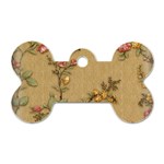 Flowers, Branches, Desenho, Edge, Leaves Dog Tag Bone (Two Sides)