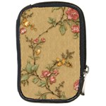 Flowers, Branches, Desenho, Edge, Leaves Compact Camera Leather Case