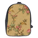 Flowers, Branches, Desenho, Edge, Leaves School Bag (Large)