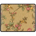 Flowers, Branches, Desenho, Edge, Leaves Fleece Blanket (Medium)