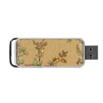 Flowers, Branches, Desenho, Edge, Leaves Portable USB Flash (One Side)