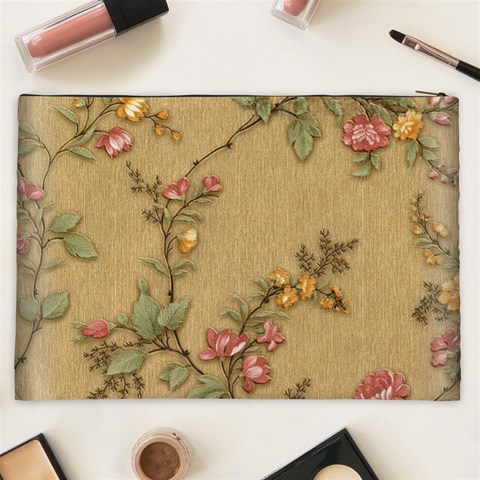 Flowers, Branches, Desenho, Edge, Leaves Cosmetic Bag (XXL) from ArtsNow.com Back