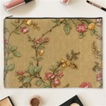 Flowers, Branches, Desenho, Edge, Leaves Cosmetic Bag (XXXL)