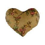 Flowers, Branches, Desenho, Edge, Leaves Standard 16  Premium Heart Shape Cushions