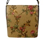 Flowers, Branches, Desenho, Edge, Leaves Flap Closure Messenger Bag (L)